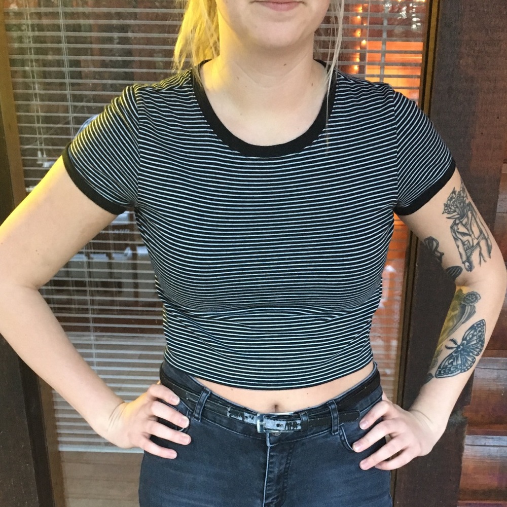 Striped crop top